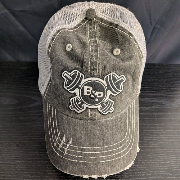 Barbells And Ponytails  Distressed "B&P" Classic Baseball Hat - Picture 1 of 1